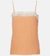 Chloé Lace-trimmed Silk Camisole