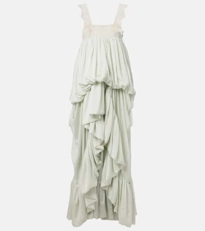Chloé Lace-trimmed Silk Cocktail Dress