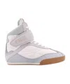 Chloé Almond Toe High-top Sneaker With Quilted Panels In White