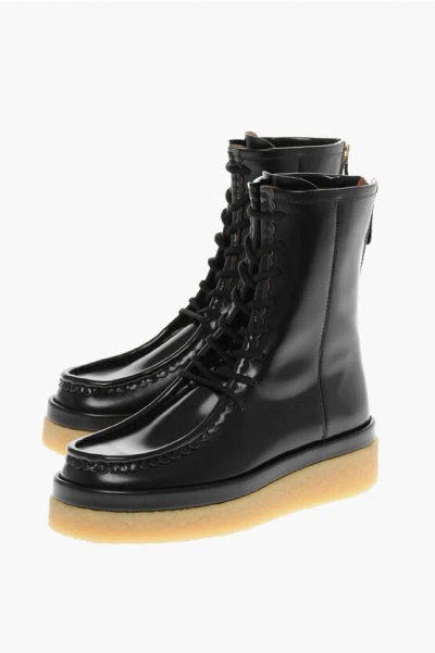 Chloé Black Jamie Lace-up Boots
