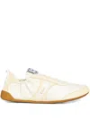 Chloé Kick Suede-trimmed Leather Sneakers In Neutral