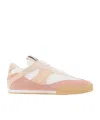 Chloé Kick Leather And Suede-trimmed Mesh Sneakers In Neutral
