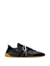 Chloé Kick Mixed Leather Low-top Sneakers In Black