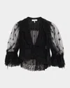 Chloé Cropped-spitzentop Mit V-ausschnitt In Black