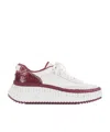 Chloé Red And White Sneakers In White