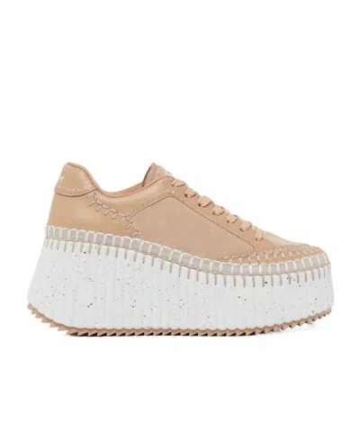 Chloé Laced Sneakers In White