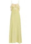 Chloé Chloe Lace-trim Silk-georgette Maxi Dress In Transparent