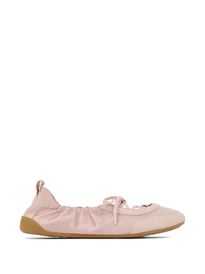 Chloé Lace-up Ballet Flats In Pink
