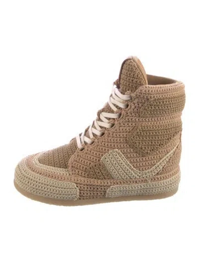 Pre-owned Chloé Lace-up Boots W/ Tags In Neutral