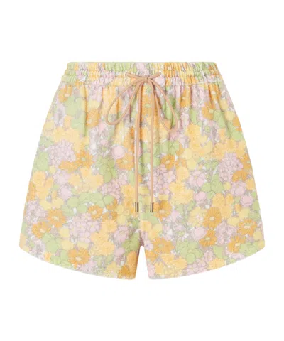 Chloé Lace-up Shorts In Yellow