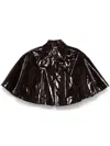 Chloé Glossy Cape Silhouette Jacket In Brown