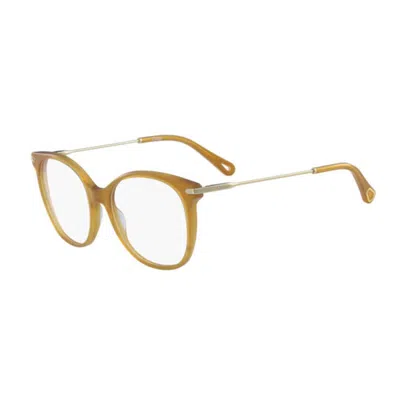 Chloé Chloe Ladies Beige Round Eyeglass Frames Ce272120854 In ["beige"]
