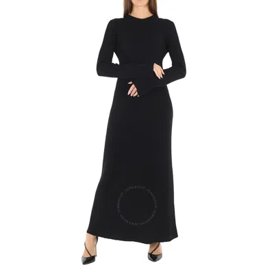 Chloé Chloe Ladies Black Long Knitted Wool And Cashmere Dress