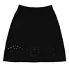 Chloé Chloe Ladies Black Pointelle-knit Wool Miniskirt In Black