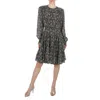 Chloé Chloe Ladies Black Tiered Dress With Print In Black