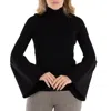 Chloé Bell-sleeves Ribbed Jumper In Black