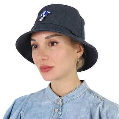 Pre-owned Chloé Chloe Ladies Deep Denim My Melody Bucket Hat In Blue
