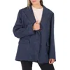 Chloé E Tailored Jacket In Deep Ocean