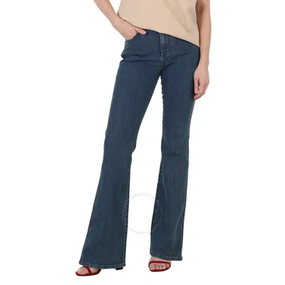 Chloé Chloe Ladies Dusky Blue Denim Flare Jeans