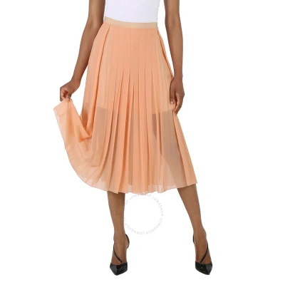 Chloé Chloe Ladies Dusty Coral Pleated Midi Skirt In Orange