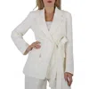 CHLOÉ CHLOE LADIES ICONIC MILK TIE-CLOSURE TAILORED LINEN JACKET