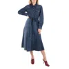 Chloé Belted Denim Shirtdress In Blue