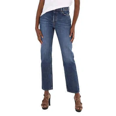 Pre-owned Chloé Chloe Ladies Semeru Slim Cotton Denim Jeans In Blue