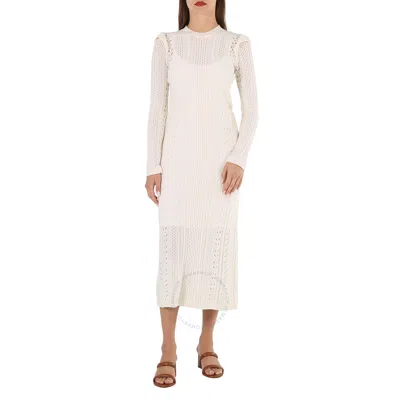 Chloé Chloe Ladies Snow White Wool Cash Knit Dress