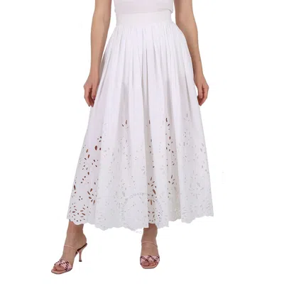 Chloé Chloe Ladies White Embroidered Mid-length Skirt