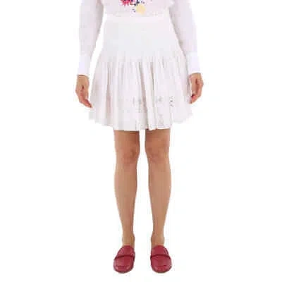 Pre-owned Chloé Chloe Ladies White Pleated Mini Skirt