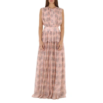 Chloé Chloe Ladies Wild Pink Long Dress With Print