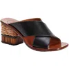 Chloé Laia Womens Leather Criss-cross Slide Sandals In Black