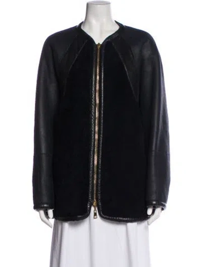 Pre-owned Chloé Lambskin Jacket In Black