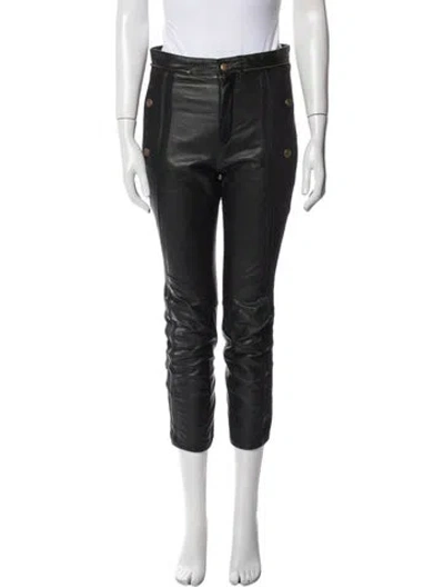 Pre-owned Chloé Lambskin Skinny Leg Pants In Blue