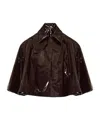 Chloé Short Shiny Lacquered Cape In Black