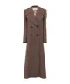 Chloé Checkered Long Length Coat With Prince Of Wales Motif In Brown