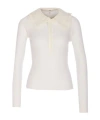 Chloé Knitwear With Lace Collar Detail In White