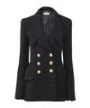 Chloé Cascade-lapel Double-breasted Boucle Jacket In Black