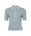 Chloé Wool Knit Polo T-shirt In Gray