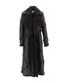 Chloé Lapel Splicing Design Coat In Black