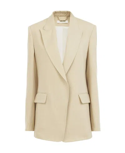 Chloé Lapel Suit Jacket In Nude