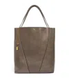 Chloé Large Calfskin Spin Tote Bag In Grey