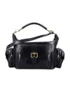 Chloé Camera Medium Shoulder Bag In Croc-embossed Calfskin In Black