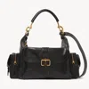 Chloé Large Camera Bag In Shiny Leather Black Size Onesize 100% Bubalus Bubalis, Farmed, Coo Italy In Black