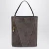 Chloé Large  Spin Tote Bag In Grey Suede In Gray