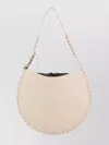 Chloé Large Curved Leather Shoulder Bag In Cream