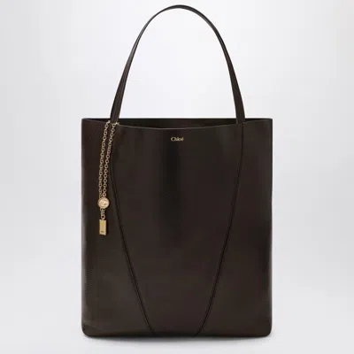 Chloé Large Dark Brown  Spin Tote Bag