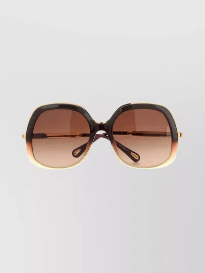 Chloé Large Frame Sunglasses Featuring Gradient Lenses In Multi