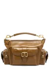 Chloé Chloe Large Glossed Leather Camera Bag In Khaki