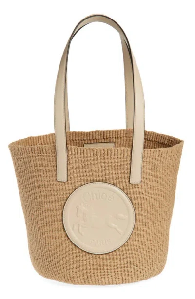 CHLOÉ CHLOÉ LARGE HORSE MEDAL BASKET BAG